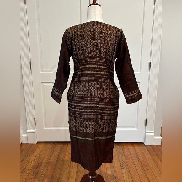 Hand loom vintage long blazer made in Oaxaca mex. - Picture 9 of 9